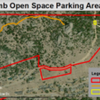 A map of the Thumb OS boundaries, trailhead, and trail as shown in the Town of Estes Park Thumb OS Management Plan, February 2022.
<br>

<br>
Credit goes to Eli Ertl.