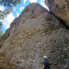 Amy Green almost to the crux