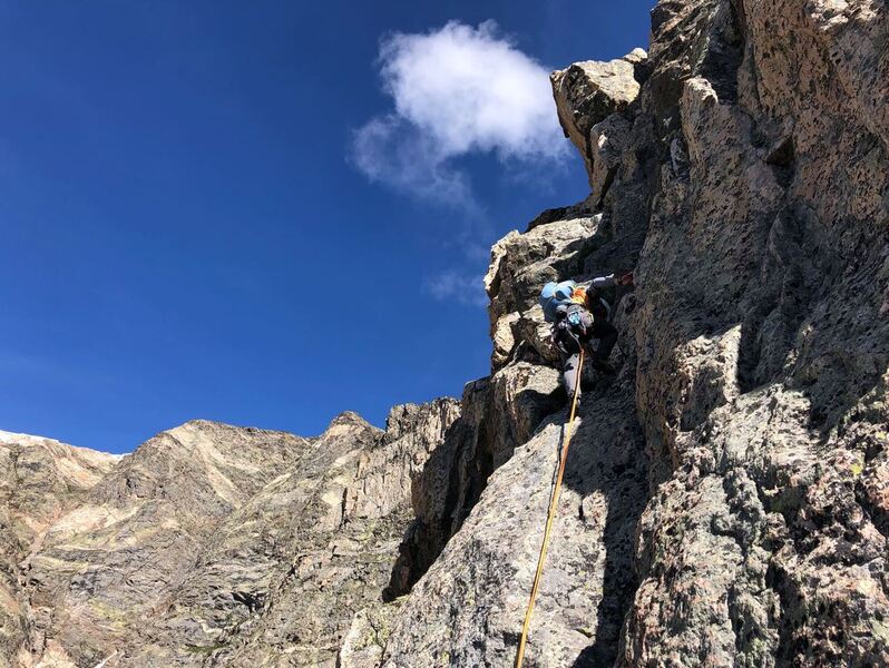 Slabby dihedral on the left side of the 3rd Ace. I thought this was the best bit of climbing on the route.