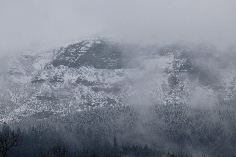 Bear Ridge with a little snow.