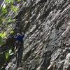 Durango climber Rory on the route mid-August.