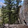 Pulling through the middle crux section with the Grand in the back ground.