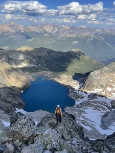 Cobalt Lake far below