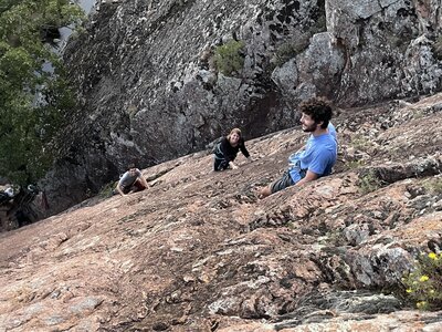 3 goons coming up the meat slab sans rope