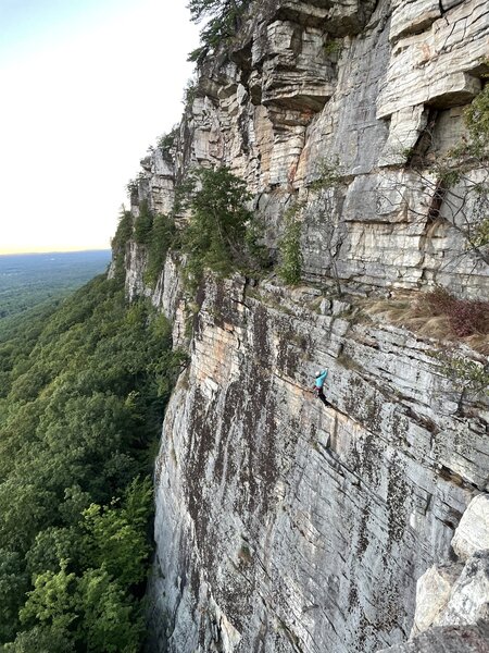 P1 view from High E belay