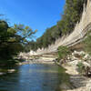 Scenic section of Nolan River inside the climbing area. 10/15/2022