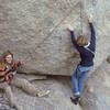 Stan Mish and Dave Black climbing at Pinnacle Peak 1974