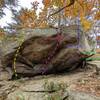 Cracked Egg rock with route information