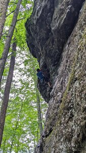 Getting ready to move through the crux...