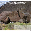 Problem overlay of the Spice Girls Boulder. Photo and overlay by Camdon Kay. Zoom for better resolution.