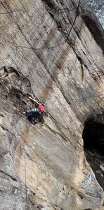 Lateral span to enter the crux