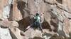 Kate reaches her way up to the crux