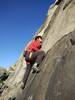 Mid-crux on Hey Zeus! (5.10c), Box Springs Mountain Reserve