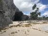 Bottom Bay cliff line - note the cave