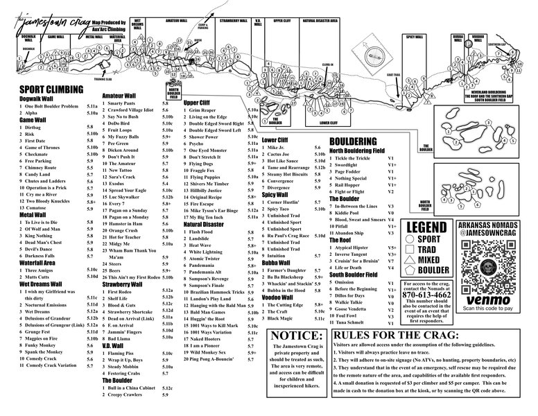 Map of the bluff