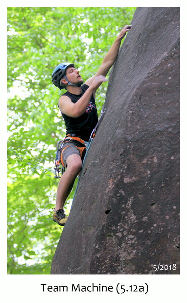 Krzysiek on Team Machine (5.12a) 5/2018