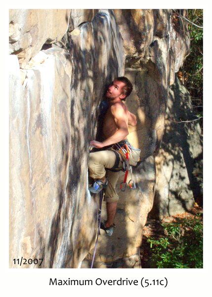 Rock Climb Maximum Overdrive, Summersville (Gauley River) Area