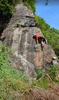 Coming out of the first crux