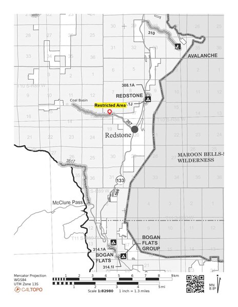 Restricted travel/climbing/bouldering area from the NFS potentially until August 1, 2023. From Phillip Nyland, NFS.