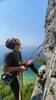 Nigel Sinclair belaying from the ledge