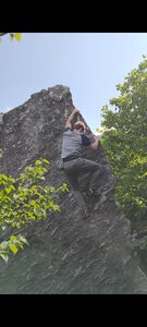 The crux is right before the top