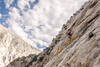 Matilda, age 6, leading up to the crux move. One of her favorite climbs.