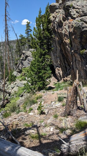 Looking at Upper Wall from the approach path.