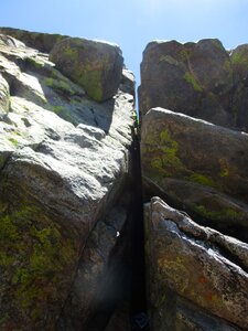 Short section of hand crack above the belay perch after the roof.
