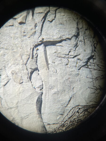 Unknown climbers 7-30-23, taken via binoculars