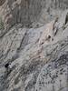 The lower part of the route. The rock quality is amazing. Penelope climbing.
