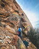 Start of Pitch 1/Carla the stripper. Moving past the first 2 bolts of this pitch was the hardest part of the entire traverse for me. Photo by Yuxin Sun.