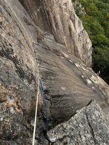 After the traverse. Very unique chunk of climbing.