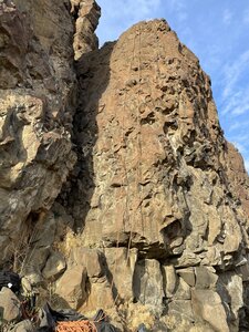 Rope is on the route.