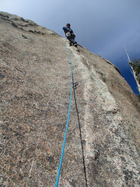 Nate A. leading Backbone Arete.