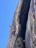 Dave Marrone approaching the first crux on Kemosabe. Tricky route to protect!