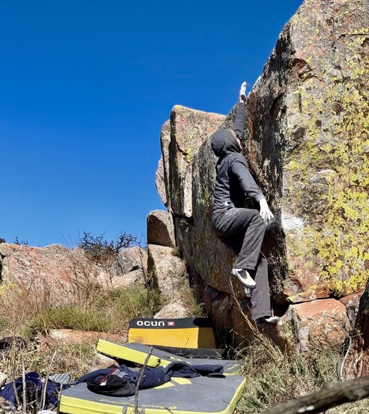 Cody leaving the Arete for the dyno