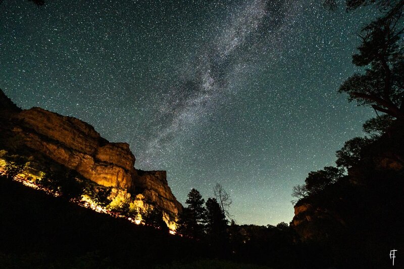 Ten Sleep canyon under the stars. photo by fiddlehead.photo