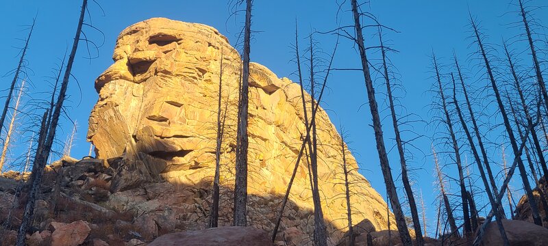 The overhanging north face.