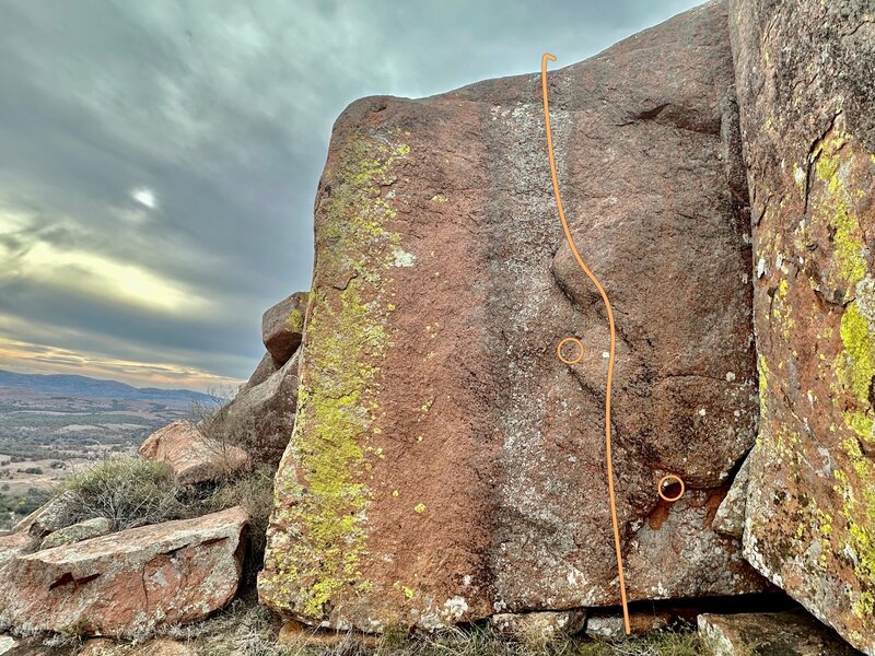 Rock Climbing in Five Nine Plus Boulder, Wichita Mountains Wildlife Refuge