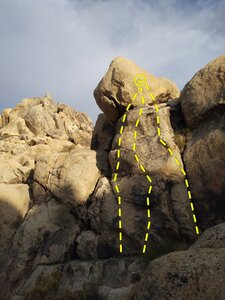 Unnamed face below the Under Taker Crag, Horsemen's Center
