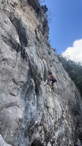 Climbing through the crisscrossing cracks