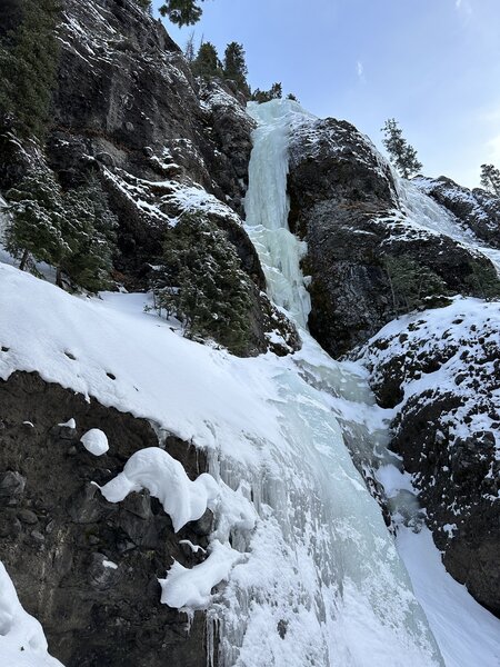 Looking up from the base.