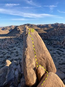 Climb the crack directly in the center of the headwall.