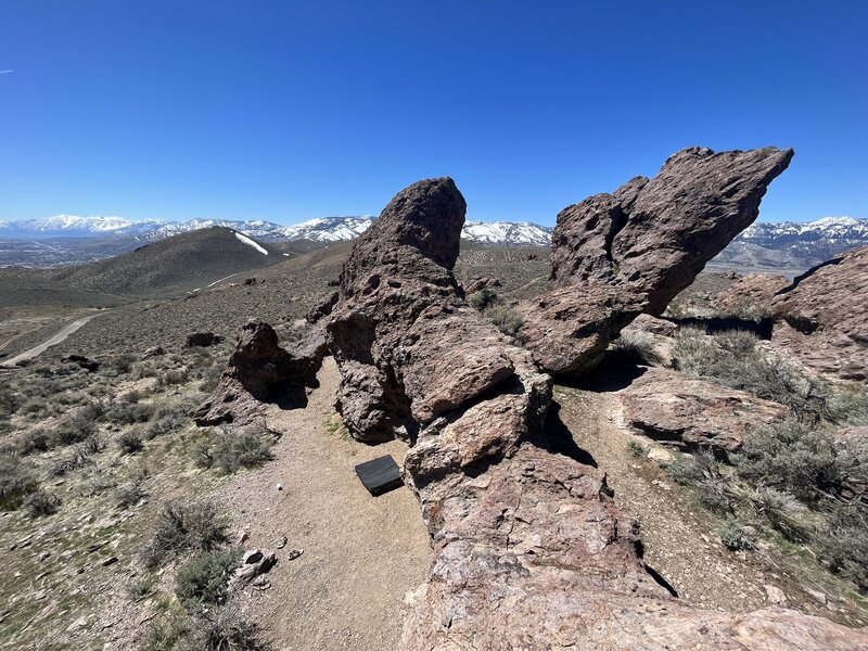 The fun zone. More quality rock downhill.