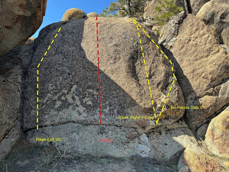 Rawk boulder lines.