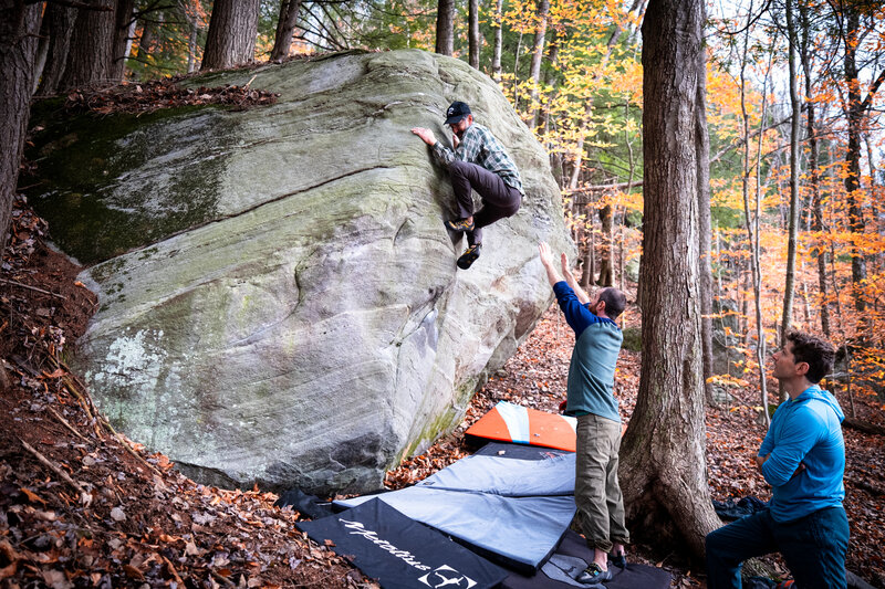 Matt slapping his way up the Gray Elephant.