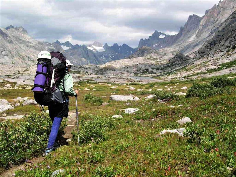 Penelope approaching Titcomb Basin in 2005