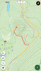 Access to crag - red line/arrow