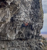 Almost through the powerful lower section and into the pumpy headwall. This route is cool!