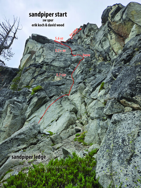 Route Overlay from Sandpiper Ledge